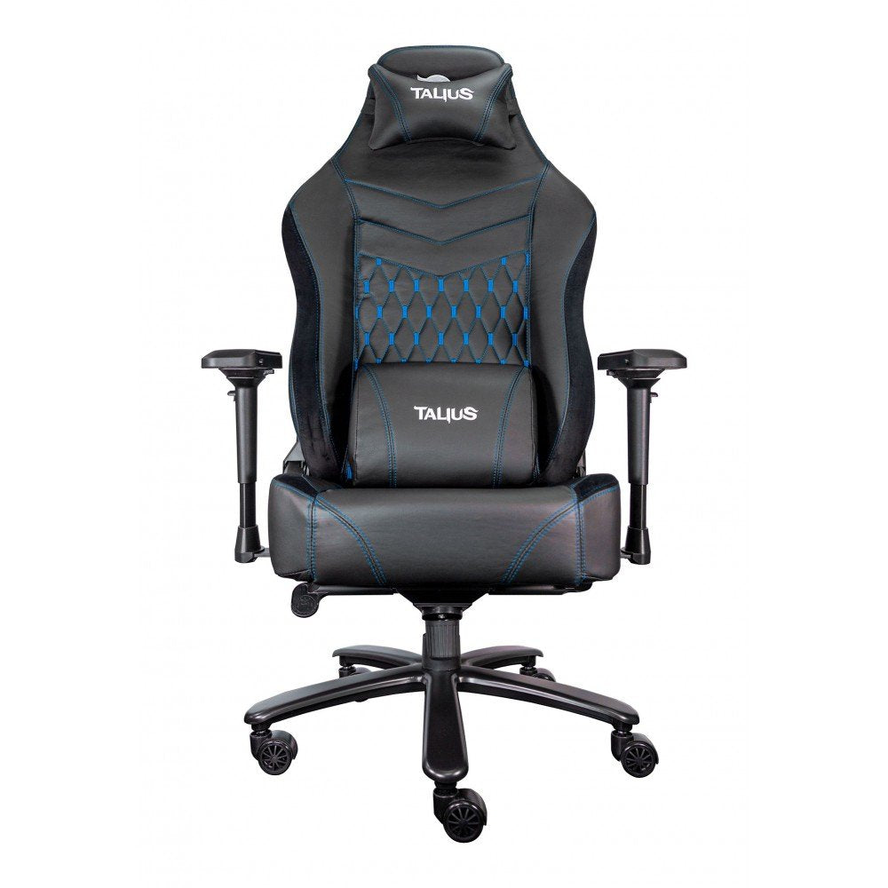 Talius Silla Mamut Gaming Negra/Azul 4d, Frog, Base Metal, Ruedas Nylon, Hasta 150kg