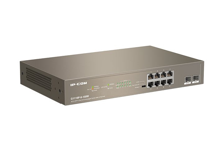 Switch Ip-Com 8p Gigabit+2sfp G1110p Poe G1110p-8-150w