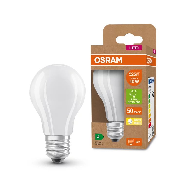 Osram Led Classic A 40 Energy Efficiency Class A 2.2w 830 Frosted E27