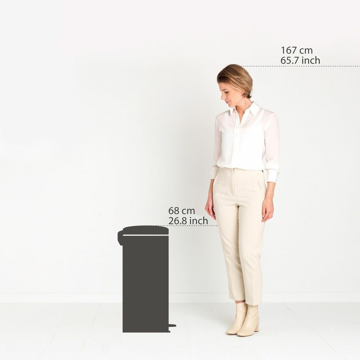 EAN 8710755233944 - Brabantia 233944 papelera 30 L Alrededor Acero Verde imagen 3
