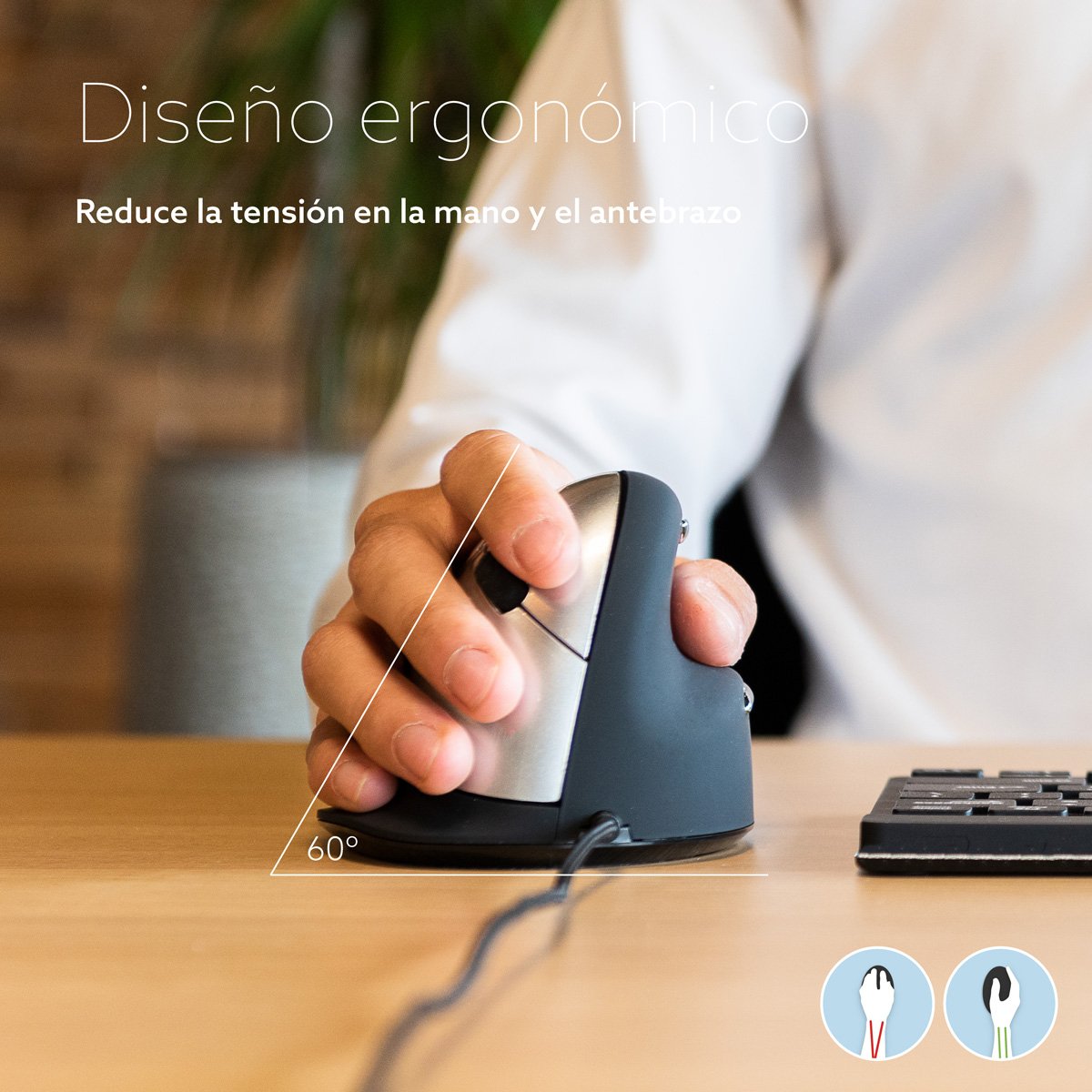 EAN 8719274490463 - R-Go Tools RGOHELA ratón mano derecha USB tipo A Óptico 2400 DPI imagen 8