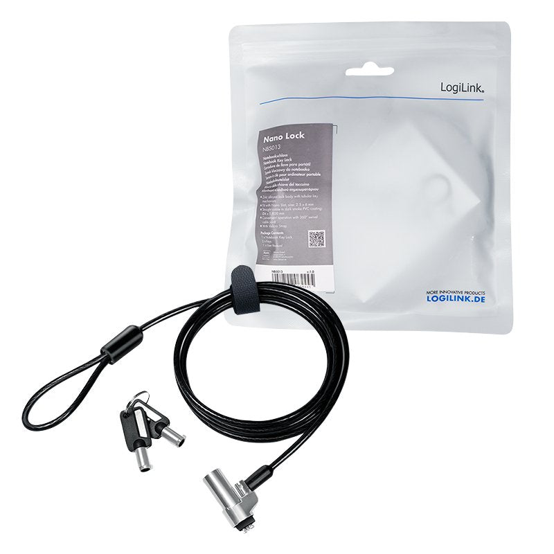 EAN 4052792064445 - LogiLink NBS013 cable antirrobo Negro, Plata 1,8 m imagen 8
