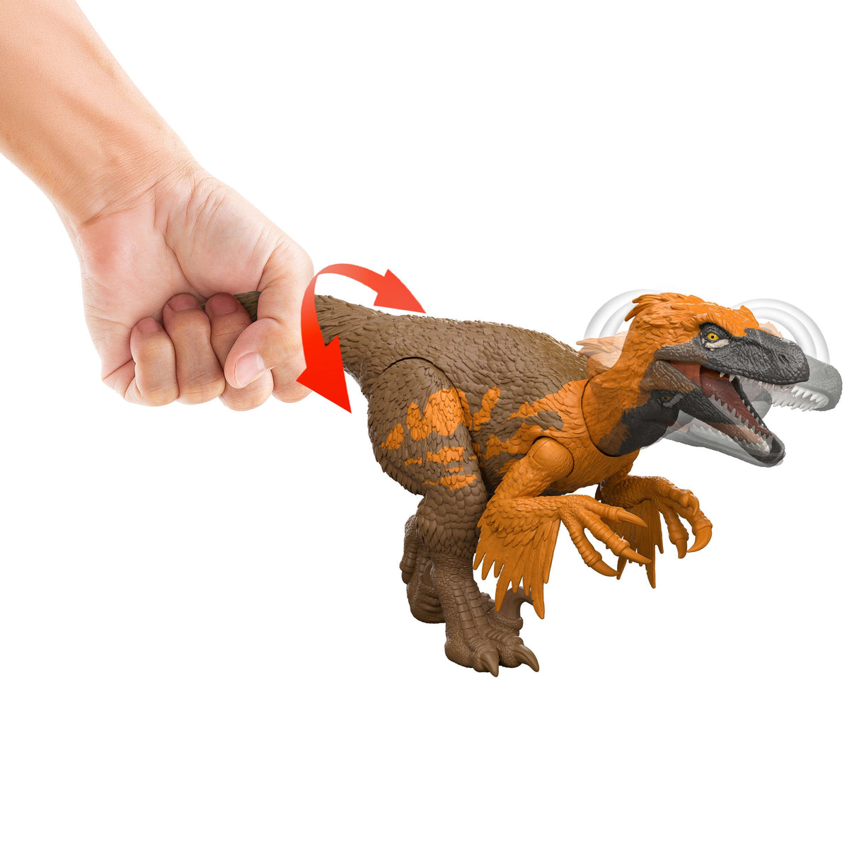 Figura Mattel Jurassic World Wild Roar Utahraptor, Personaje Jgc80