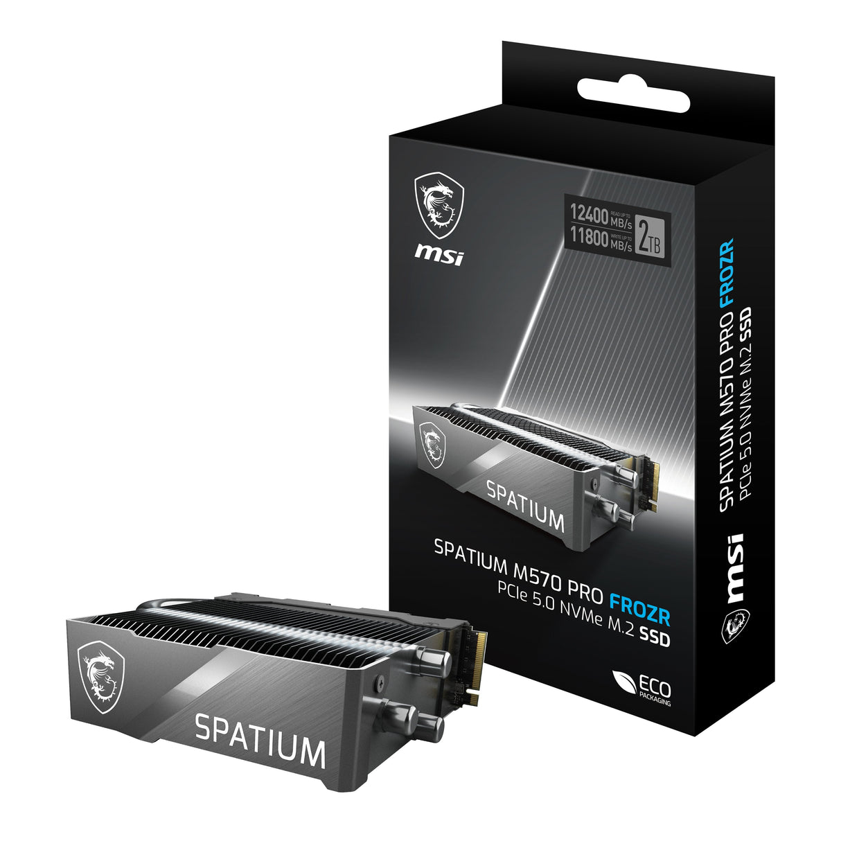 Ssd Msi Spatium M570 Pro 2tb Pcie 5.0 Nvme M.2 2280 Frozr