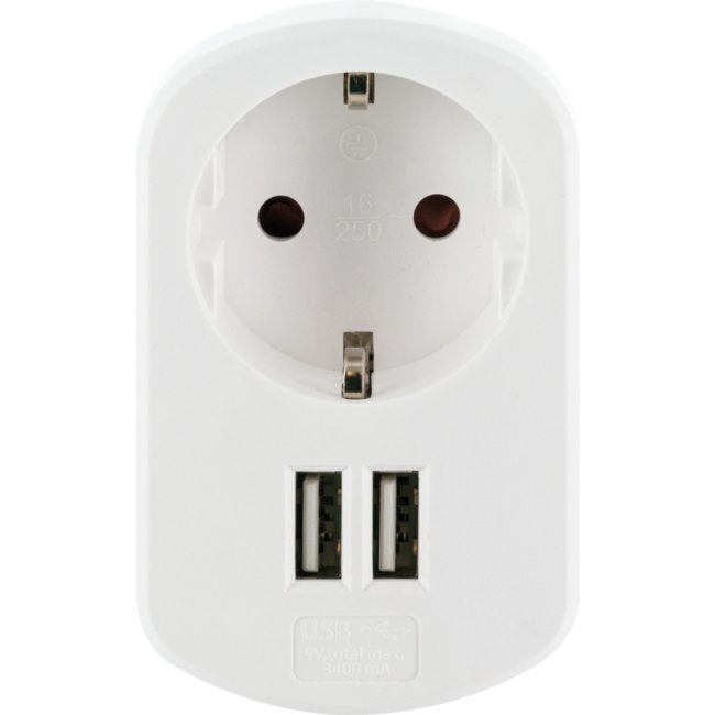 Adaptador De Carga Usb Schwaiger 230v Blanca