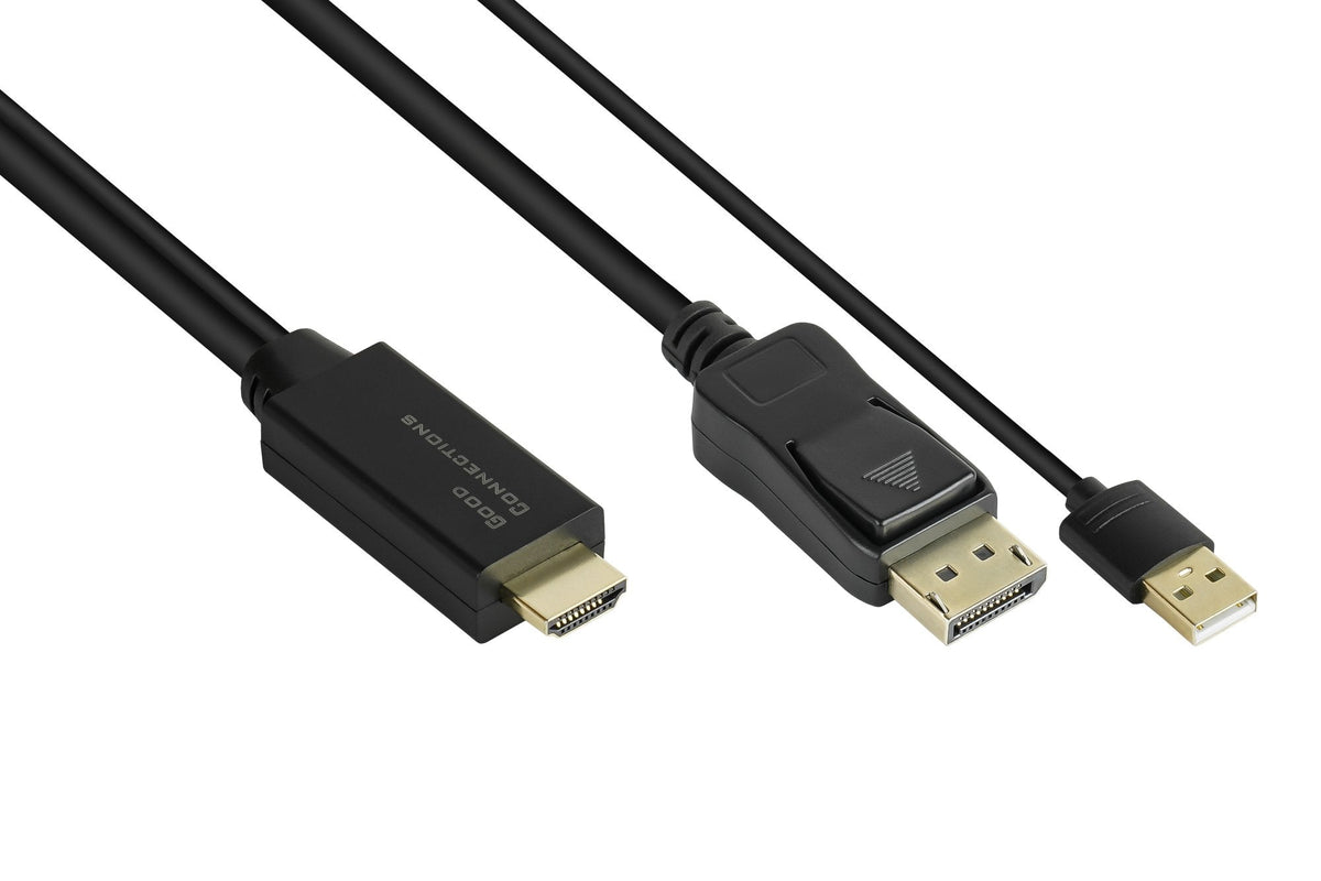 Alcasa Hdmi-Dp020 Adaptador De Cable De Vídeo 2 M Hdmi Tipo A (Estándar) Displayport Negro
