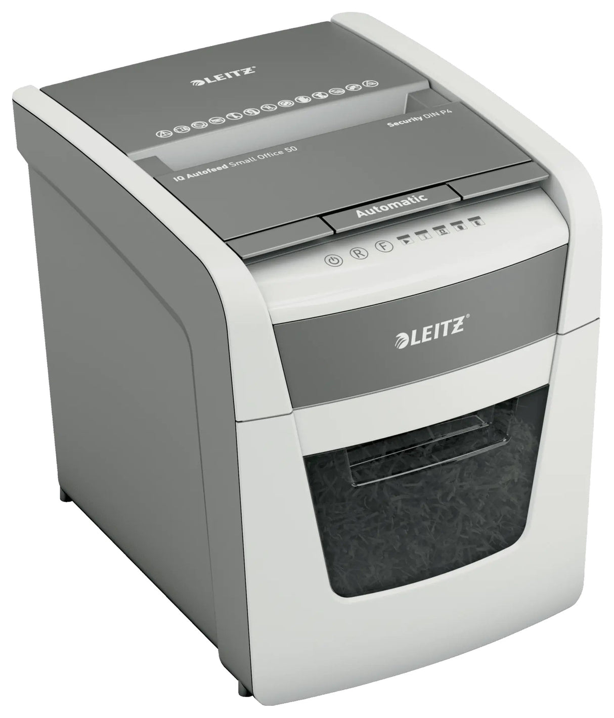 EAN 4002432128754 - Leitz Autofeed 50X P4 Small Office triturador de papel Corte cruzado 55 dB 22 cm Blanco imagen 2
