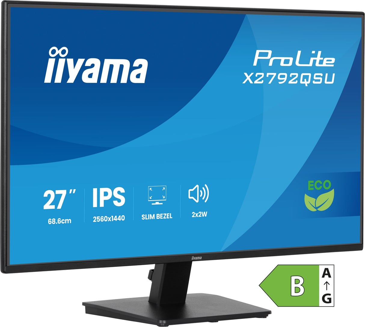 Iiyama Prolite X2792qsu-B1 (68.6 Cm (27 Zoll), Negro (Matt), Qhd, Ips, Hdmi, Dp, Usb-Hub, 120hz Panel) X2792qsu-B1