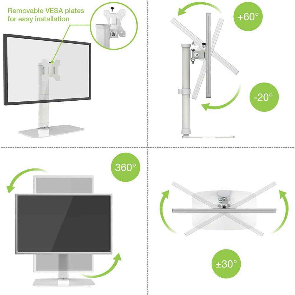 EAN 8051128102765 - Techly ICA-LCD 260 soporte para monitor 68,6 cm (27") Escritorio Blanco imagen 5