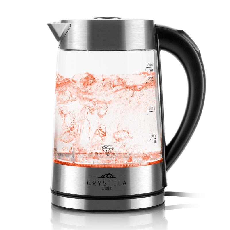 EAN 8590393325658 - Eta Crystela Digi II tetera eléctrica 1,7 L 2200 W Acero inoxidable, Transparente imagen 1