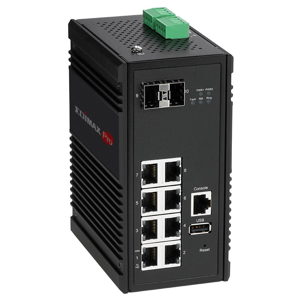 Edimax Switch Indumrial 8-Port Gigabit Web Managed 2xsfp