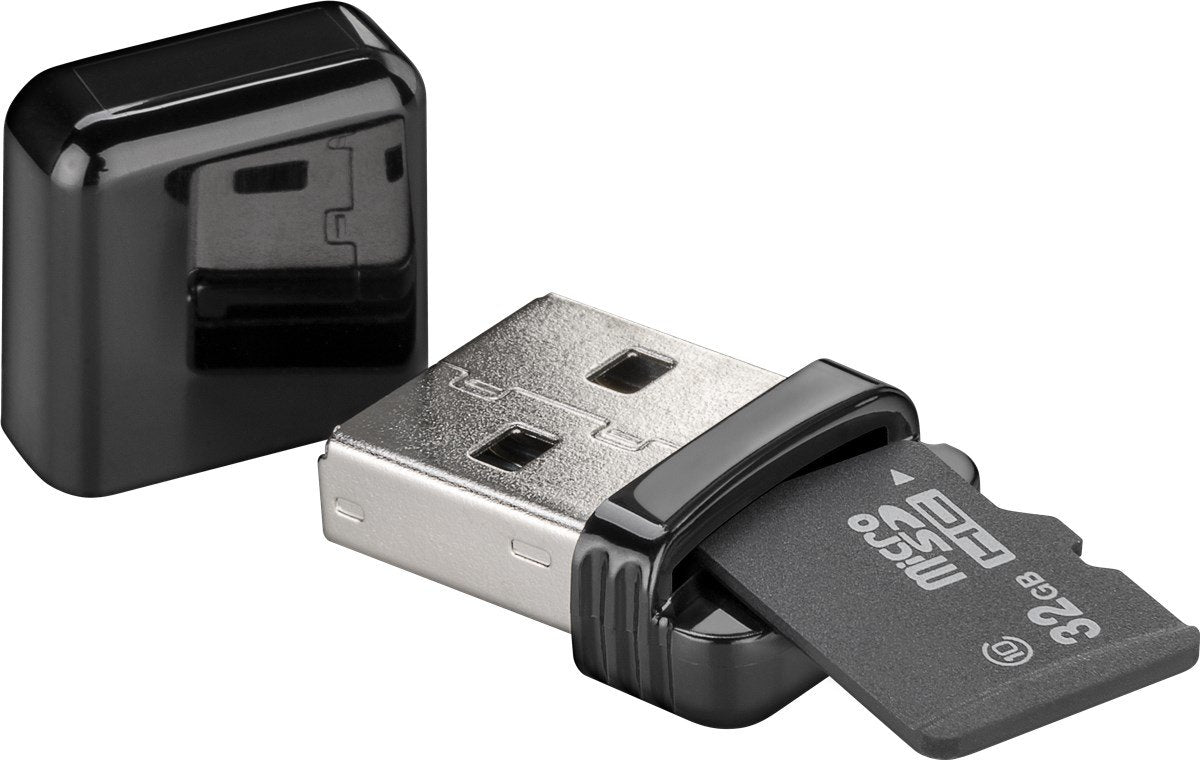 Lector De Tarjetas, Usb 2.0, Micro Sd Y Sd Nano Negro