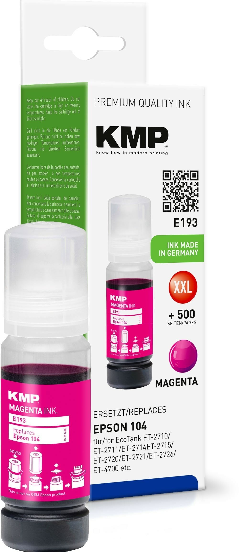 Kmp Tinta Ecotank T00p3 8000 S. Magenta Remanufactured