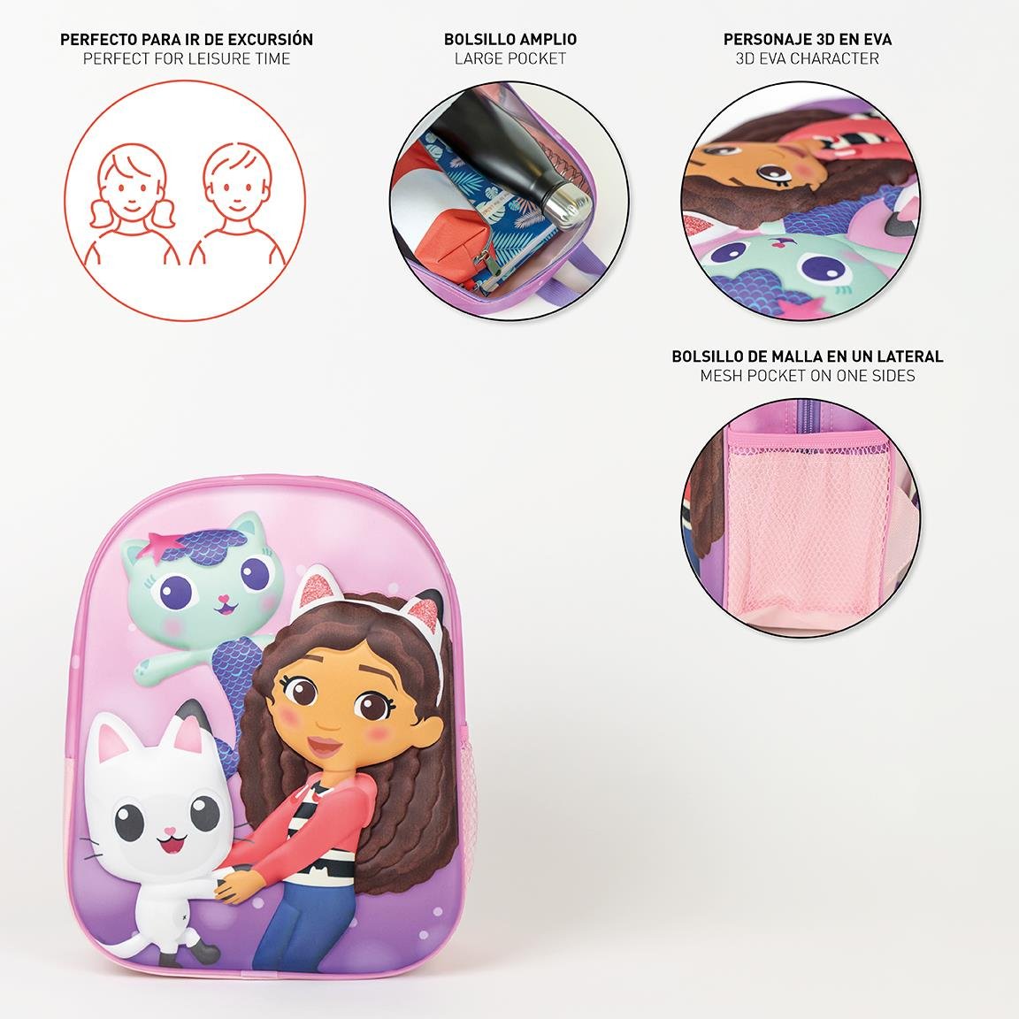 EAN 8445484370065 - Cerdà 2100005107 mochila Mochila de senderismo Rosa, Violeta EVA (Etileno Acetato de Vinilo), Poliéster imagen 4