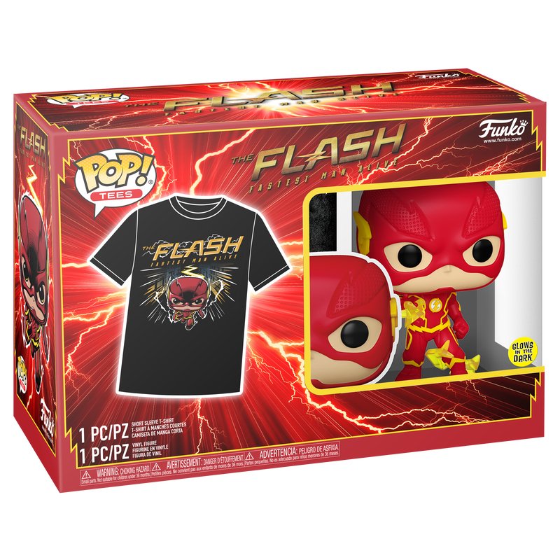 Set Figura Pop & Tee Dc Comics The Flash Talla M