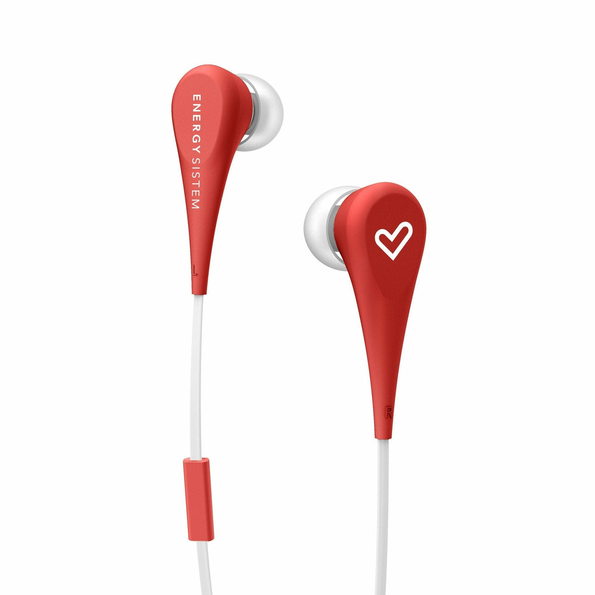 Energy Auricular Earphones Style 1+ In-Ear Flat Cable Microfono Red 446001