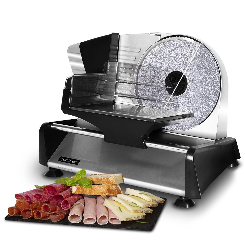 EAN 8435484023078 - Cecotec Rock’nCut Twin rebanadora Manual 180 W Negro, Acero inoxidable imagen 12