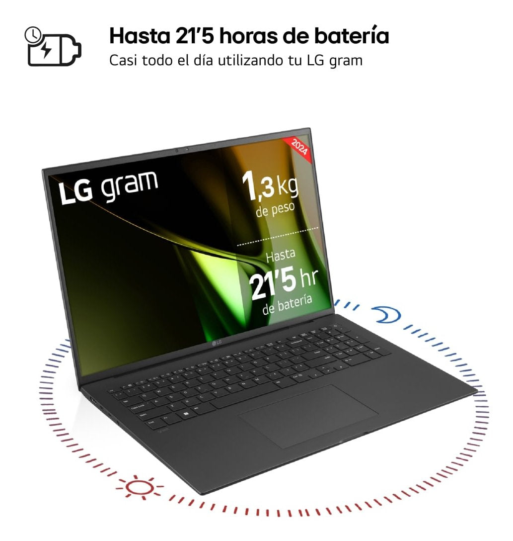 EAN 8806084421746 - LG Gram 17Z90S Intel Core Ultra 7 155H Portátil 43,2 cm (17") WQXGA 16 GB LPDDR5-SDRAM 512 GB SSD Wi-Fi 6 imagen 5