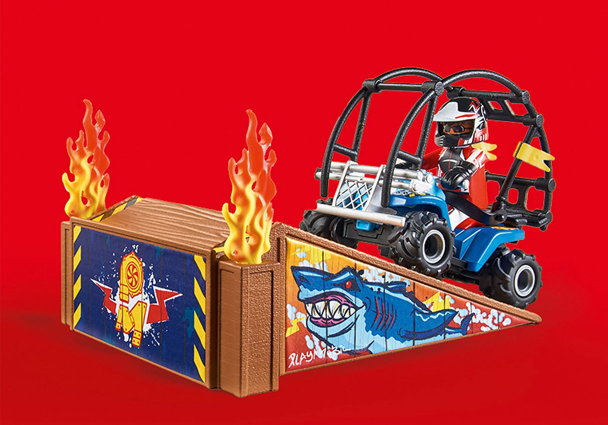 Playmobil 70820 Starter Pack Stunt Show Quad Con Rampa De Fuego