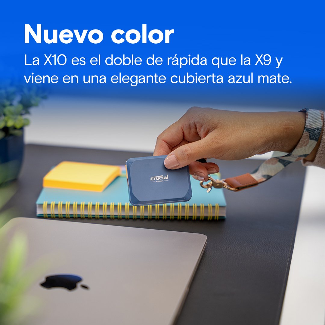 Disco Ssd Externo Crucial X10 1tb Usb-C 3.2 Gen2 2x2 Ct1000x10ssd9