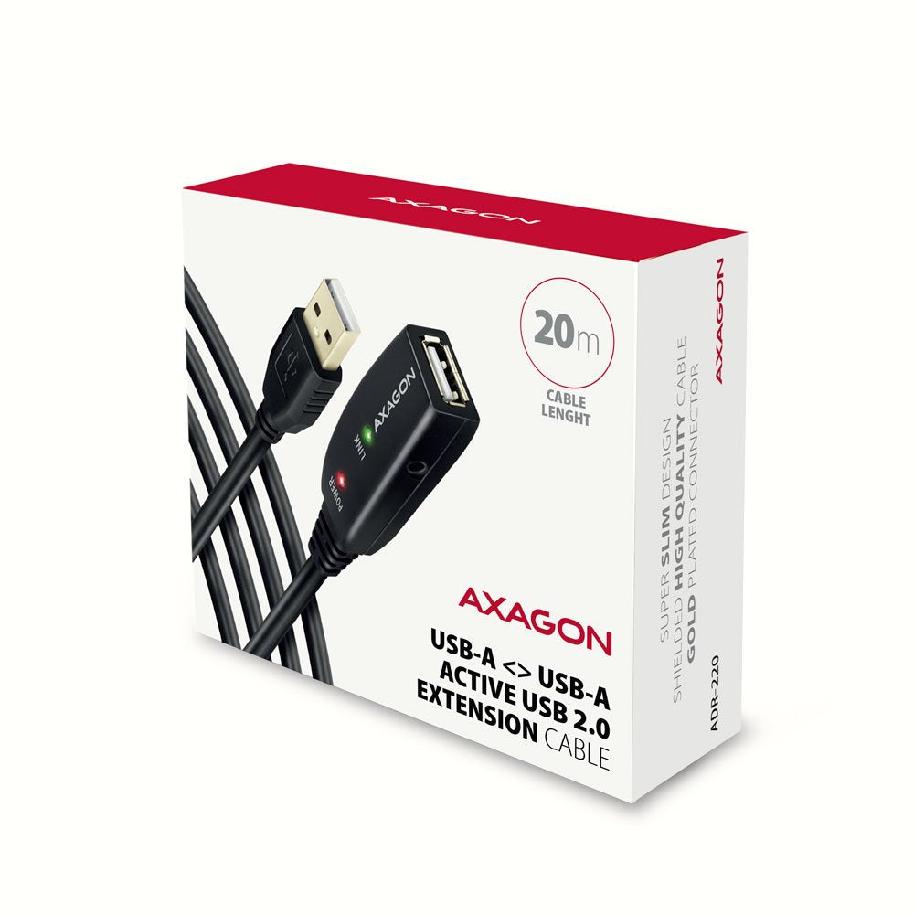 EAN 8595247902351 - Axagon ADR-220 USB 2.0 A-M -> A-F active extension/repeater cable 20m - Kabel - Digital/Daten cable USB U imagen 9