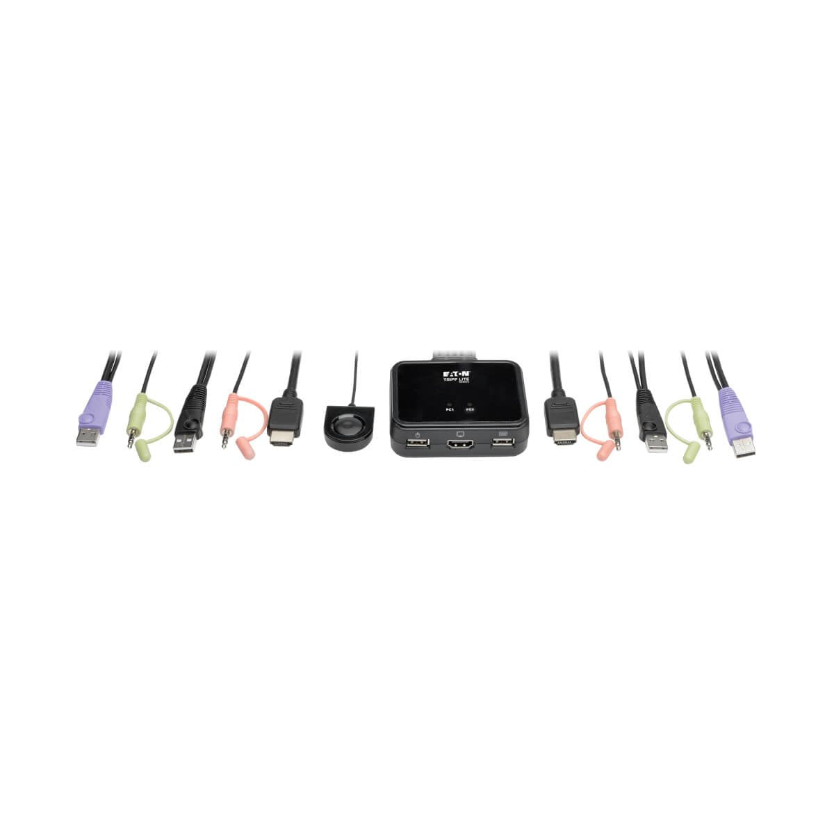 Cable Kvm Eaton 2-Port Usb Hd Switch With Audio Video