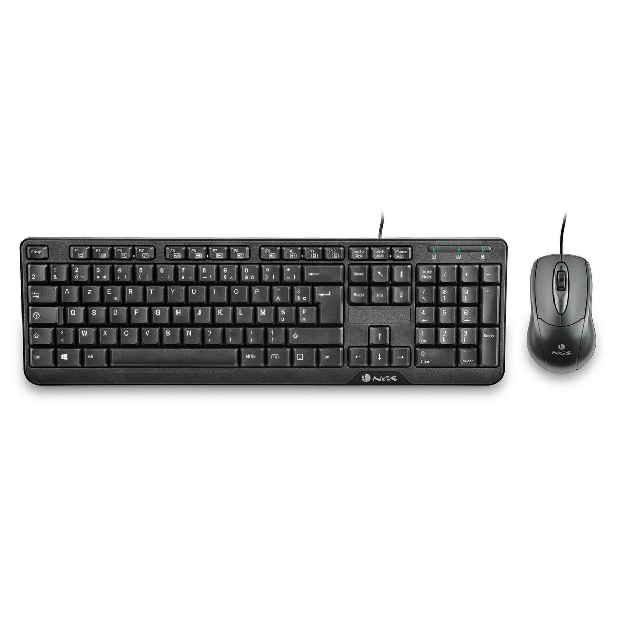 Ngs Cocoa Pack De Teclado Multimedia + Raton 1000dpi - French - Color Negro