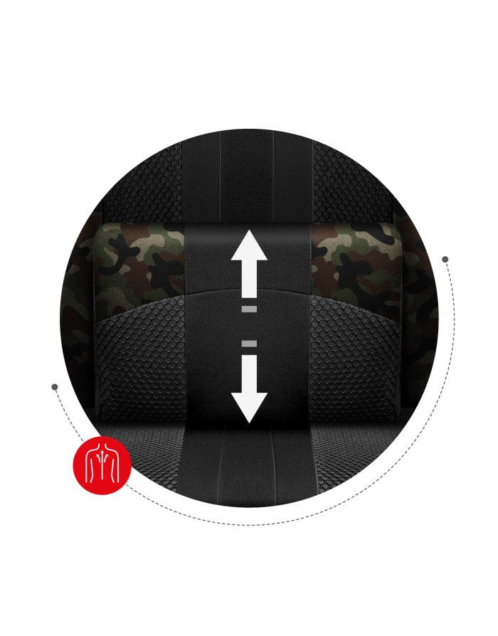 EAN 5903796011548 - Huzaro FORCE 4.7 Silla para videojuegos de PC Asiento (de seguridad) de butaca Negro, Camuflaje imagen 14