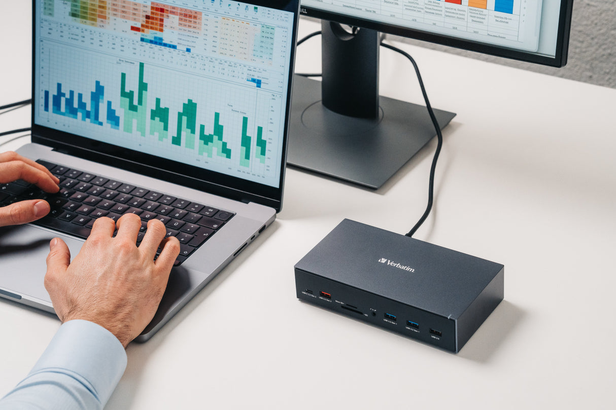Verbatim Usb-C Pro Dockingstation Cds-17 Con Hdmi/4k/Rj45/Usb-A/Usb-C/Sd