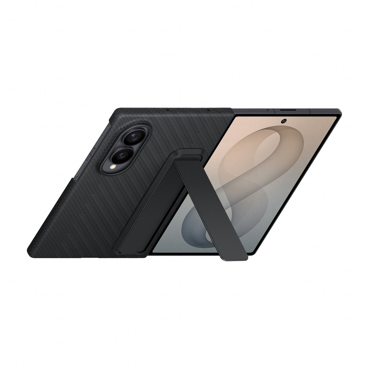 Samsung Carbon Standing Case Fr Galaxy Fold8, Black