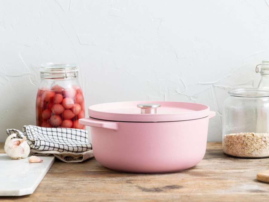 Kitchenaid Bräter Mit Deckel Gusseisen 26cm, Rosa