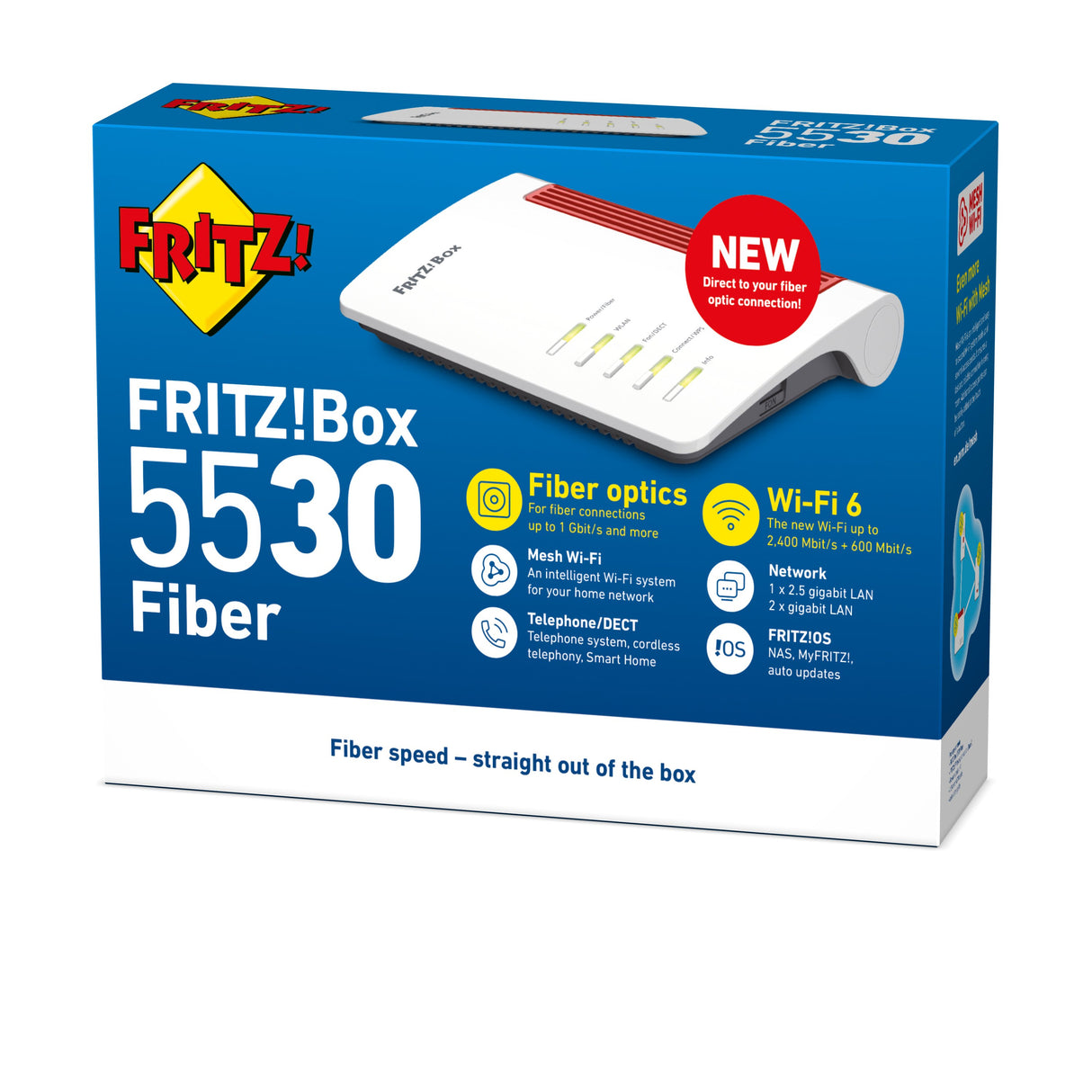 EAN 4023125029592 - Box 5530 Fiber XGS-PON router inalámbrico Gigabit Ethernet Doble banda (2,4 GHz / 5 GHz) Blanco imagen 5