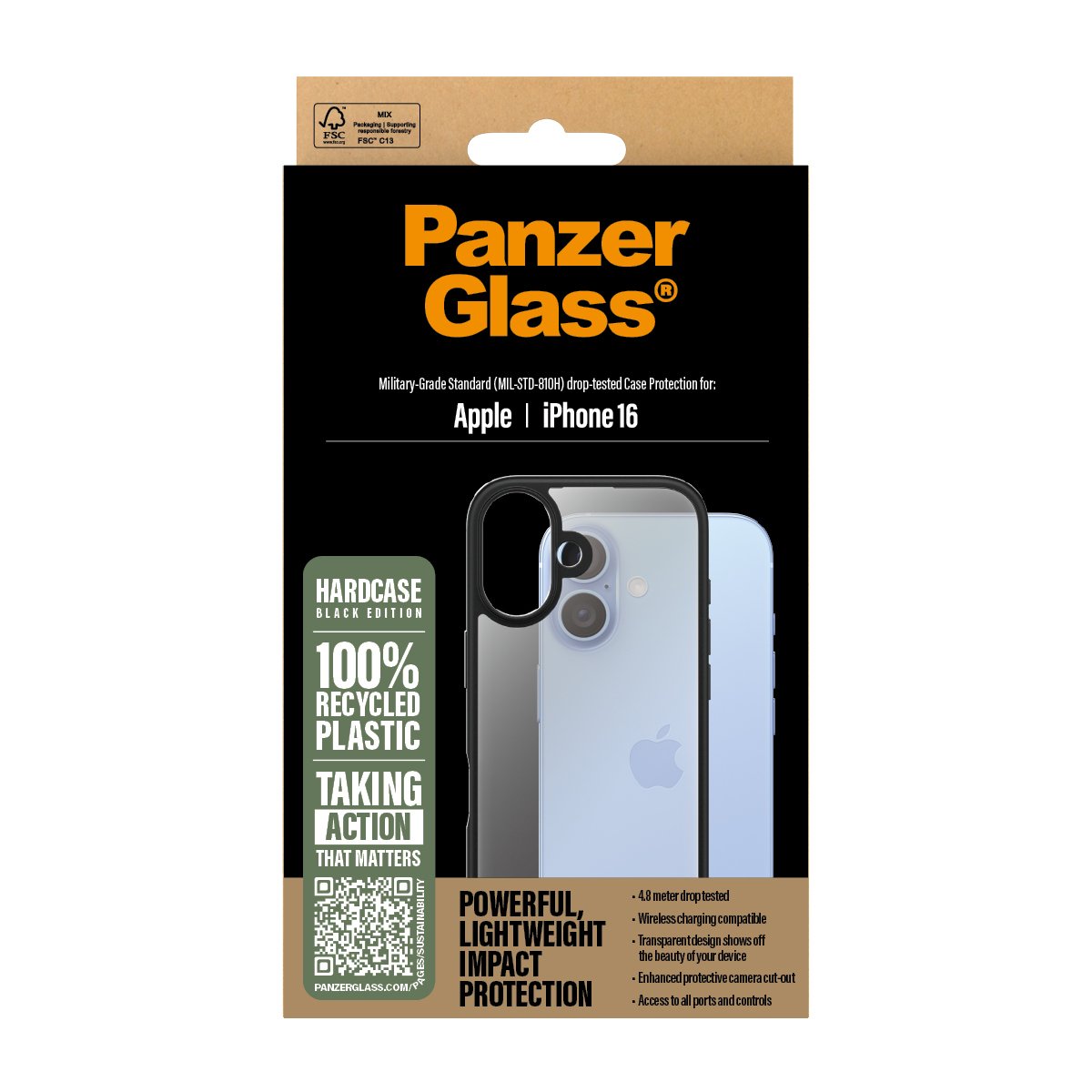 EAN 5715685003189 - PanzerGlass ® HardCase Transparent iPhone 16 funda para teléfono móvil Transparente imagen 3