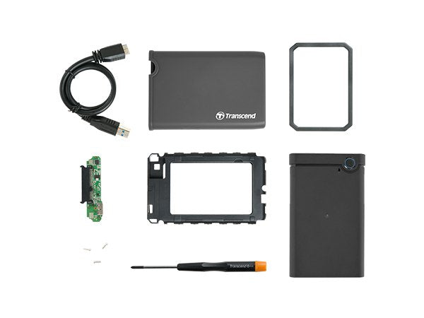 Transcend Ts0gsj25ck3 Caja Para Disco Duro Externo 2.5" Carcasa De Disco Duro/Ssd Verde