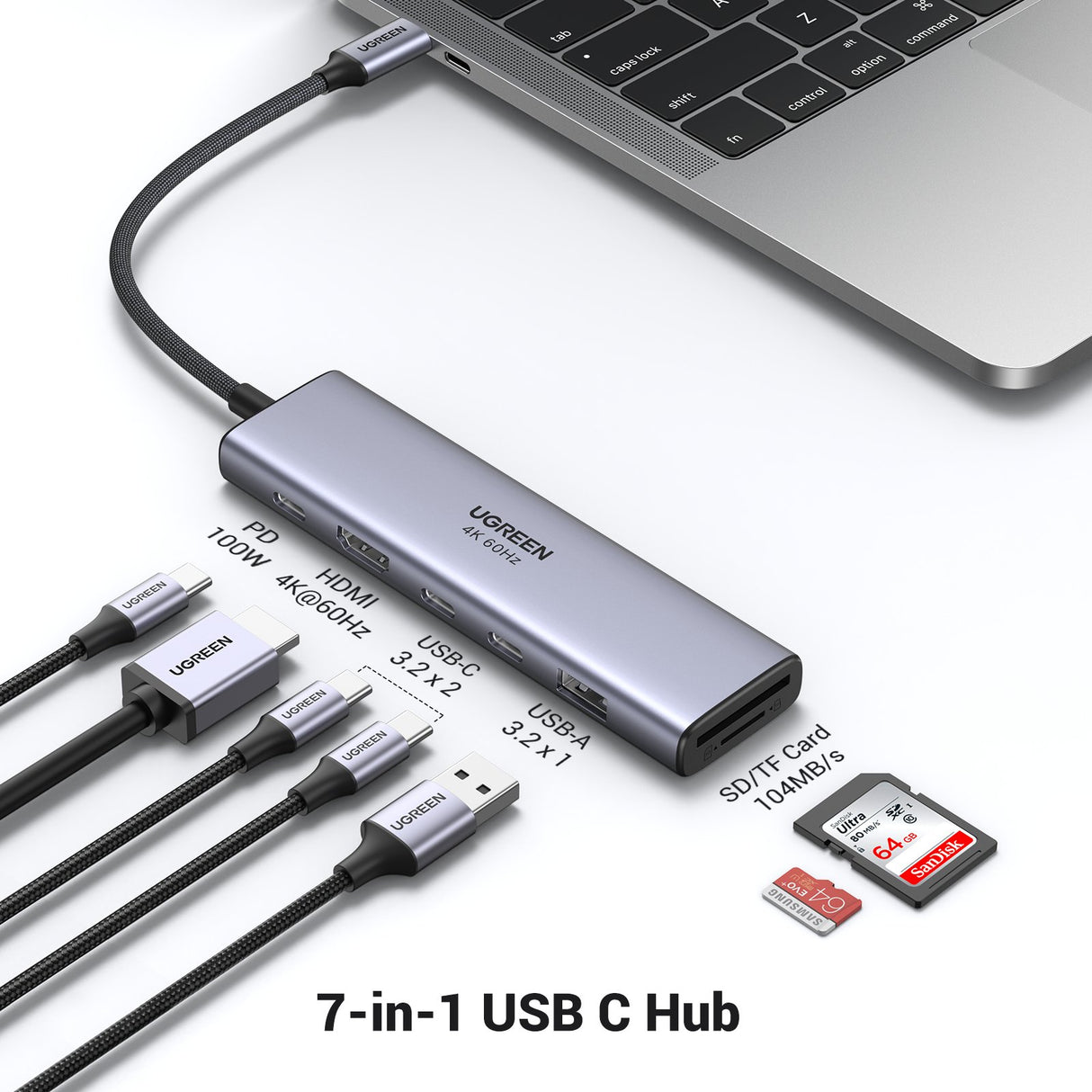 EAN 6941876245215 - Ugreen REVODOK 7-IN-1 4K@60HZ HDMI DOCK Acoplamiento Base Gris imagen 3