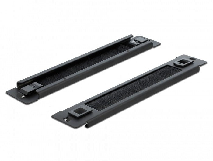 Delock Cepillo De Gestión De Cables Sin Herramienta 1u Negro De 10