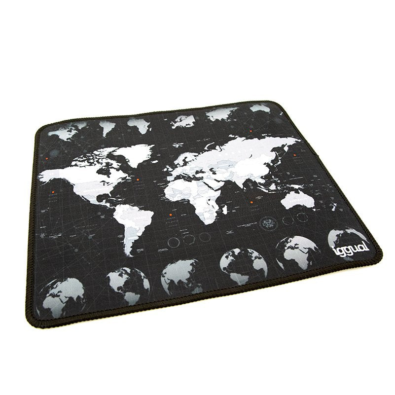 Iggual Alfombrilla Mapamundi Ratón 30x25 Cm