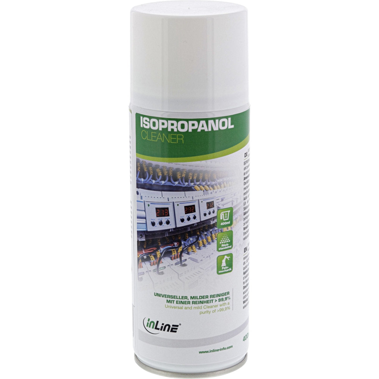 Inline Isopropanol, Universal, Limpiador Suave Con Una Pureza > 99,9%, 400ml