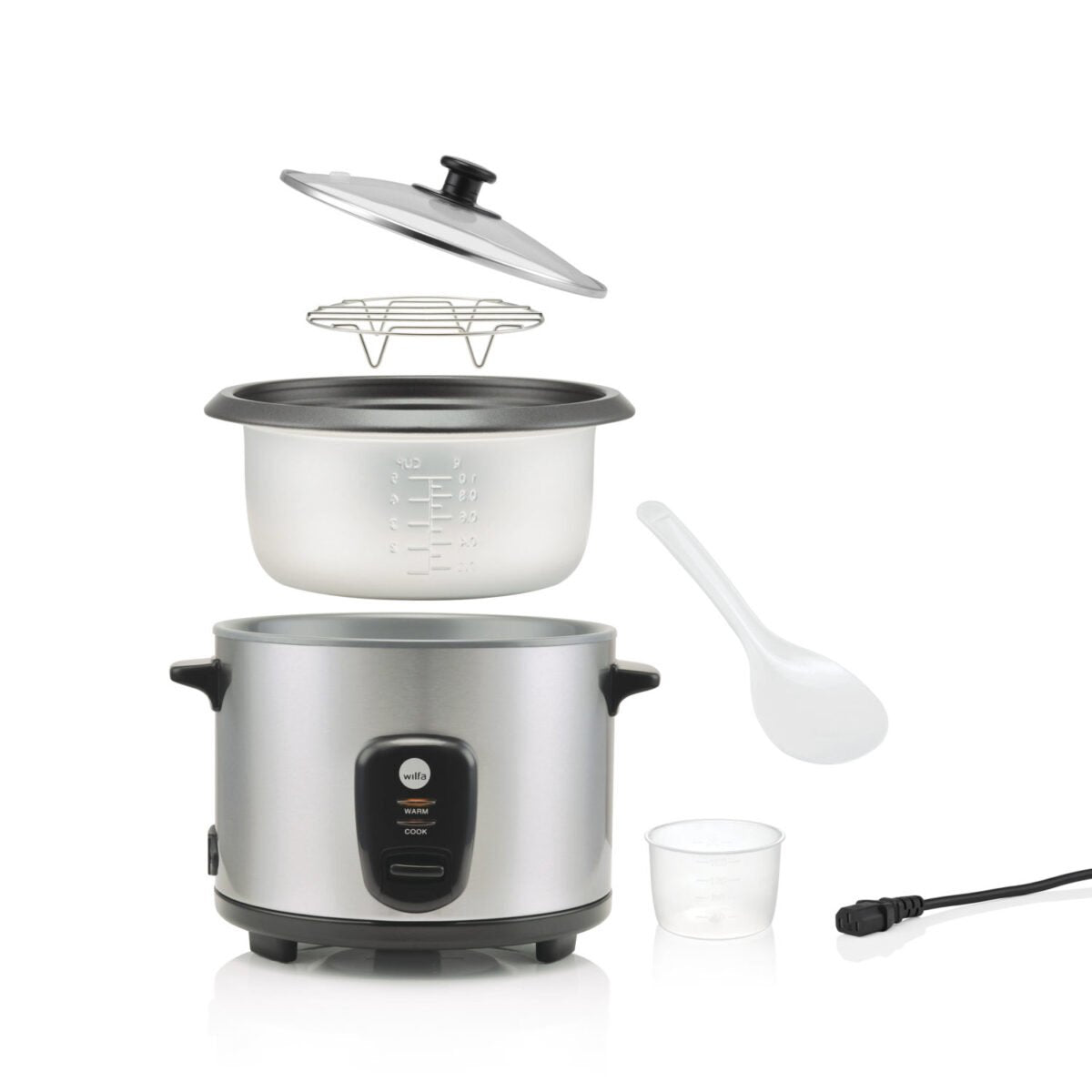 Wilfa Reiskocher Inari (Plata, 400 Watt, 2 Liter) 602168