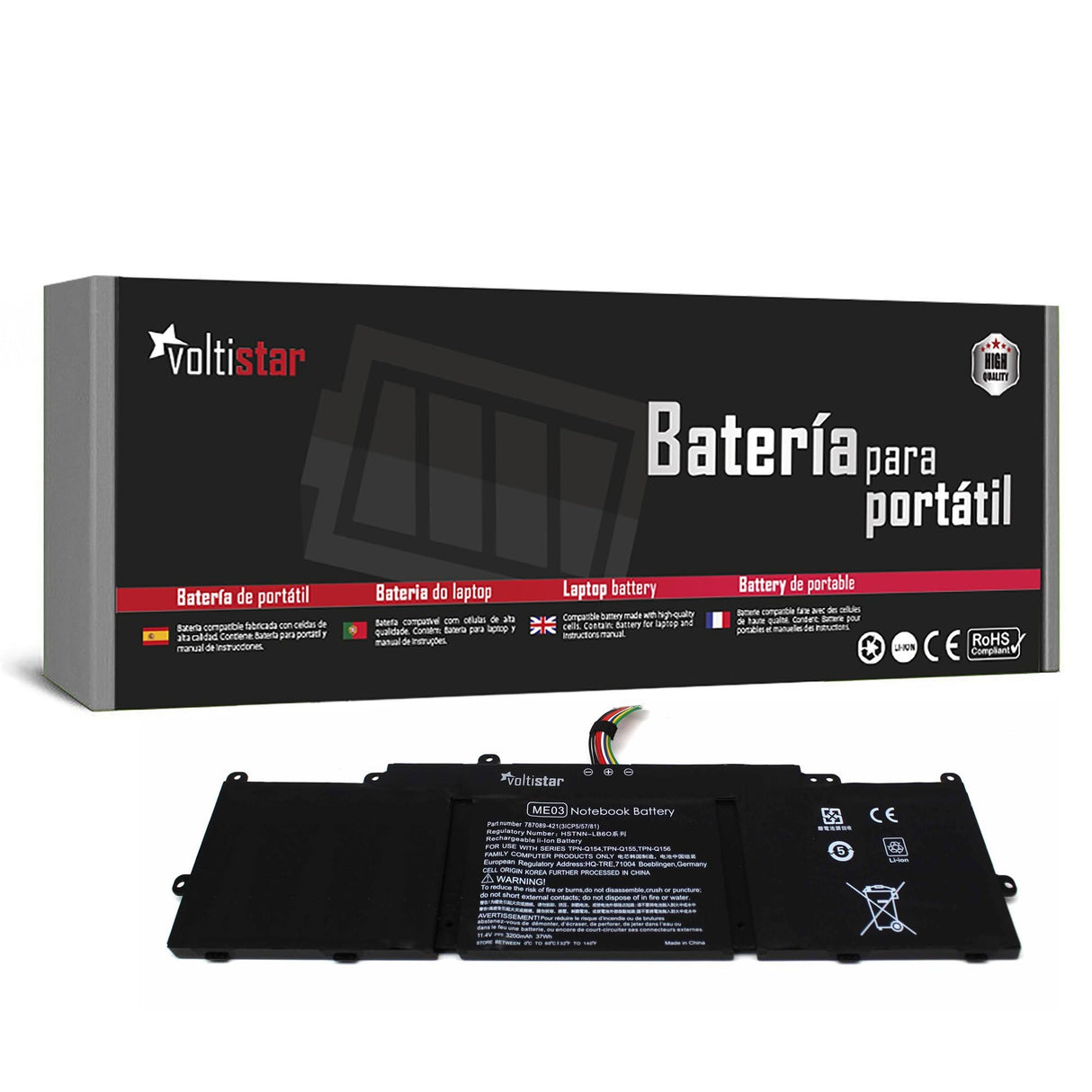 EAN 8435597458675 - VOLTISTAR BAT2141 refacción para laptop Batería imagen 1