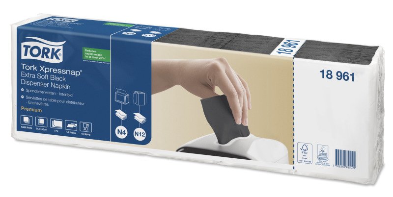 Tork Servietten 16,5 X 21,3 Cm 2-Lagig Negro