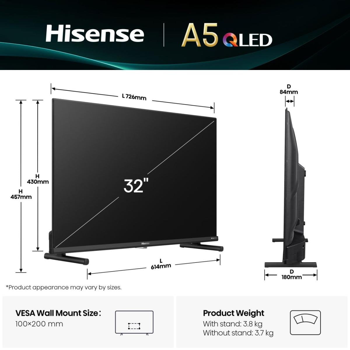 EAN 6942351418179 - Hisense 32A5Q 81,3 cm (32") Full HD Smart TV Wifi Negro imagen 2