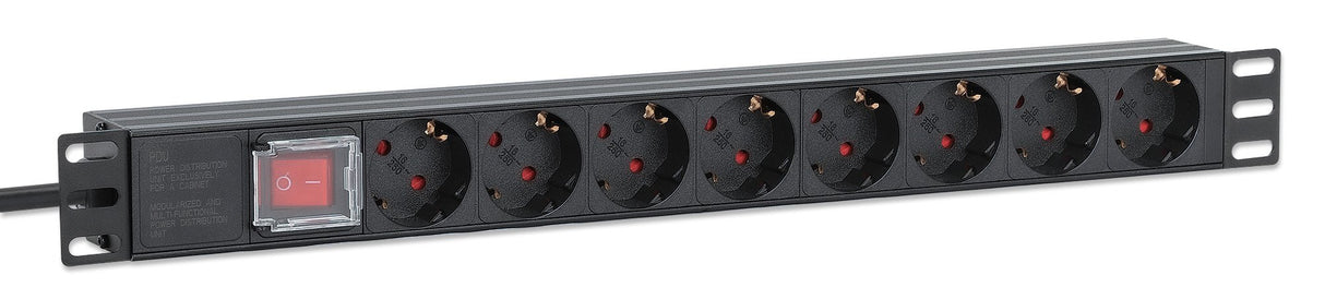 EAN 0766623715126 - Intellinet 715126 unidad de distribución de energía (PDU) 8 salidas AC 1U Aluminio imagen 2