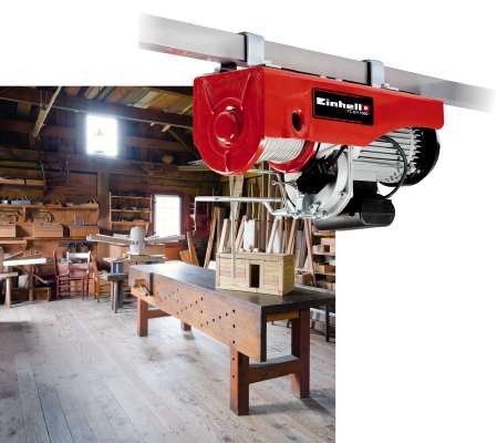 Polipasto De Cable Einhell Tc-Eh 1000, Cabrestante De Cable (Rojo, 1.600 Vatios) 2255160