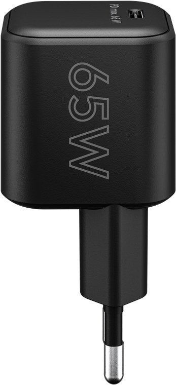 Cargador  65w Usb 1 Puert. Usb-C Negro Gan Pd Salida Lateral Tamaño Nano Goobay