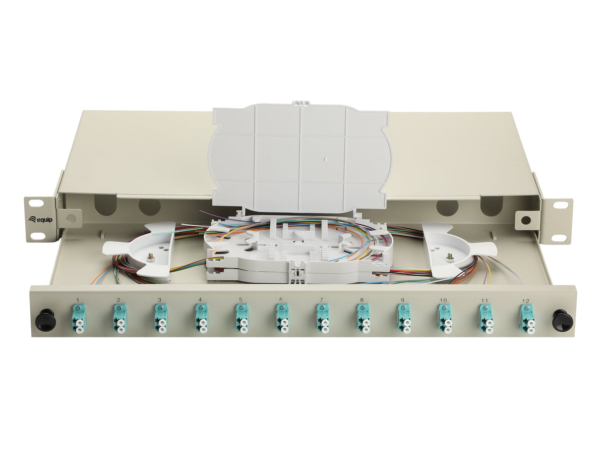 Equip Lwl-Spleisskamen 12-Port Lc-Duplex Om3 1u Komplett Gr