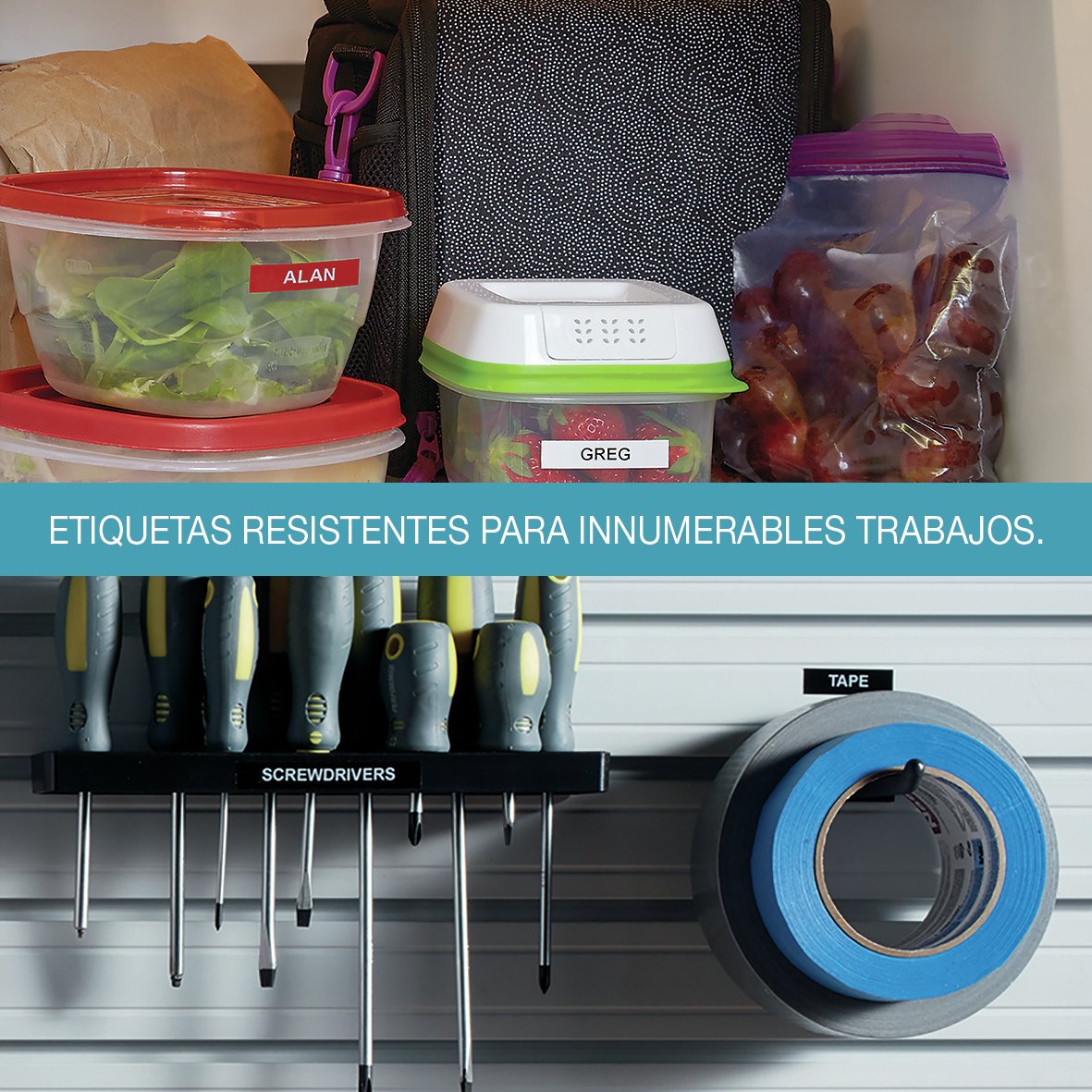 Dymo D1 - Etiquetas Durable - Blanco Sobre Naranja - 12mm X 3m