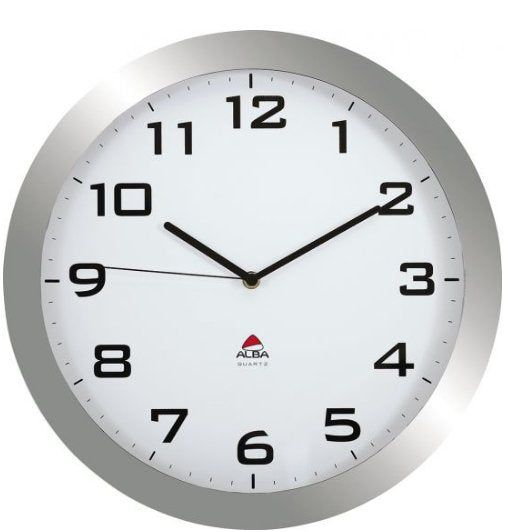 Archivo 2000 Reloj De Pared Analógico Gris Con Lente Cristal 55x380mm