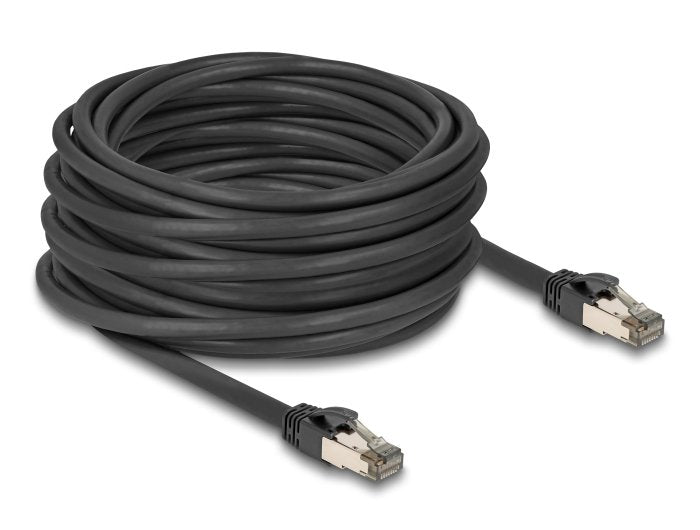 Delock 80245 Cable De Red Rj45 Cat.6a U/Ftp Ultraflexible Con Cubierta Metálica Interior, 15 M, Negro