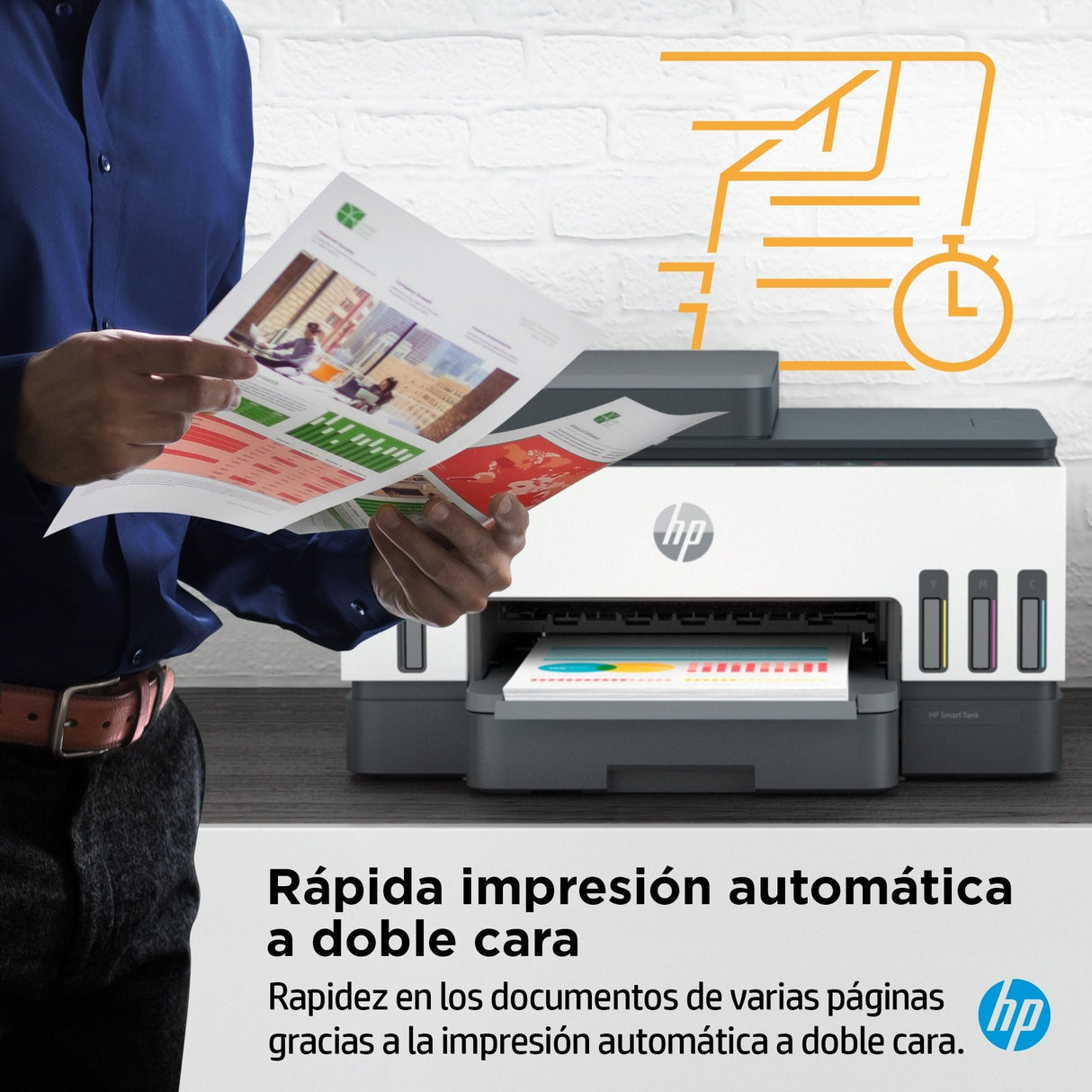 Multifunción Recargable Hp Smart Tank 7305 Wifi Dúplex Blanca